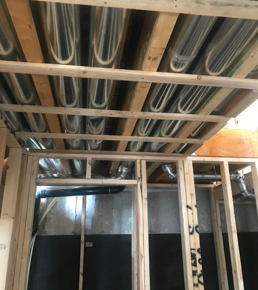 pipes in a basement